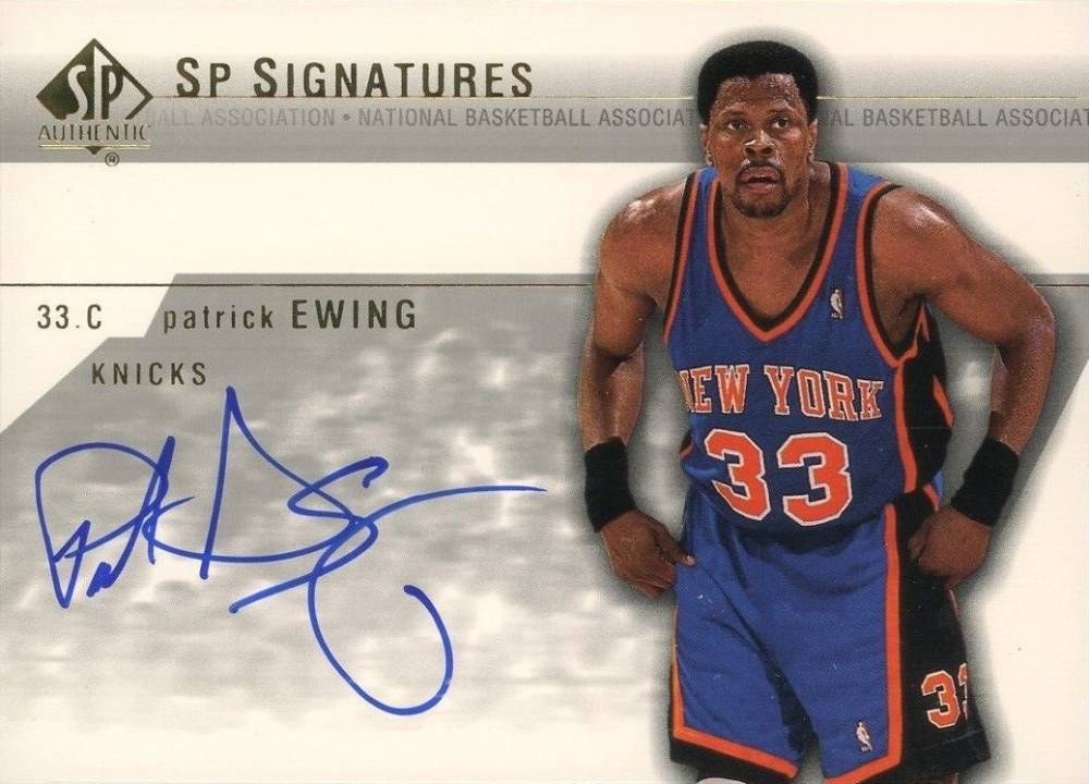 2003 SP Authentic SP Signatures Patrick Ewing #PE-A Basketball Card