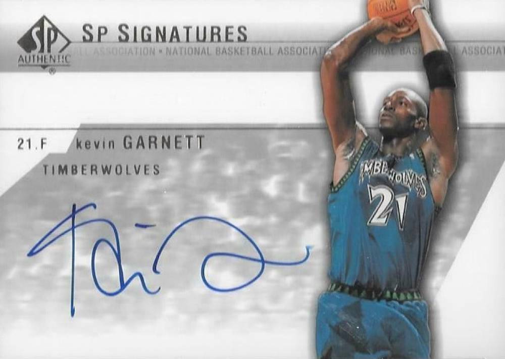 2003 SP Authentic SP Signatures Kevin Garnett #KG-A Basketball Card