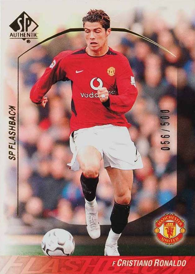 2004 SP Authentic Manchester United Flashback Cristiano Ronaldo #SP27 Soccer Card