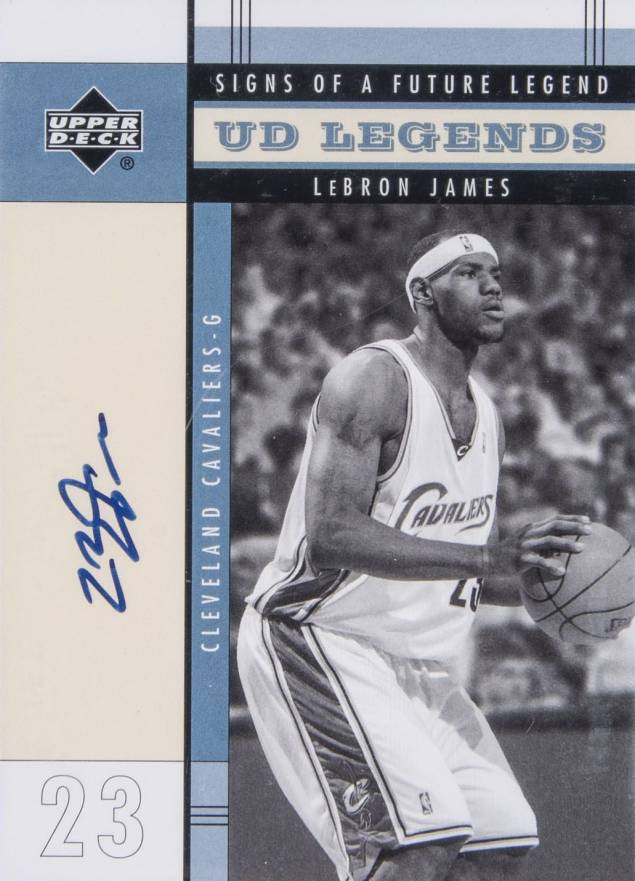 2003 Upper Deck Legends Signs of A Future Legend LeBron James #FL-LJ Basketball Card