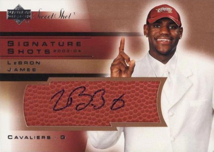 2003 Upper Deck Sweet Shot Signature Shots LeBron James #LJ Basketball Card