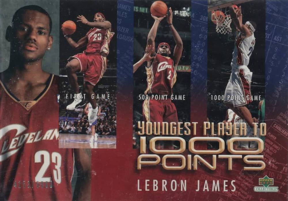 2004 Upper Deck LeBron James Youngest To 1000 Points LeBron James # Basketball Card