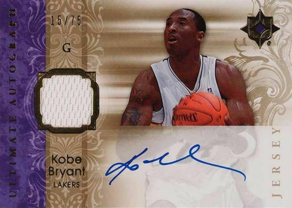 2006 Upper Deck Ultimate Collection Autographs Jerseys Kobe Bryant #AU-KB Basketball Card