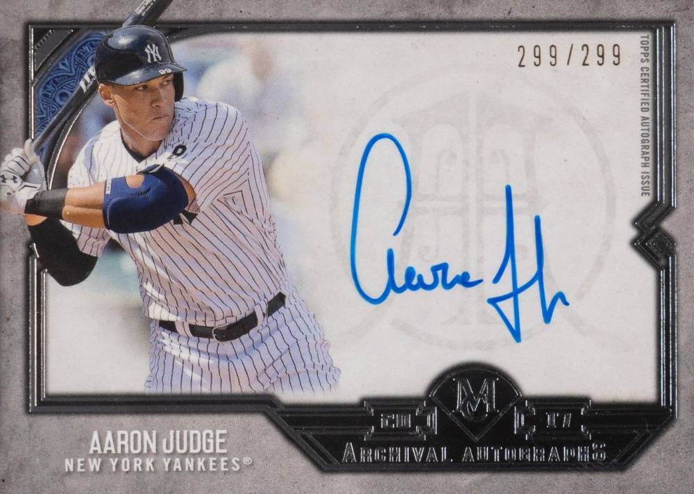 2017 Topps Museum Collection Archival Autograph Aaron Judge #AAAJU Baseball Card