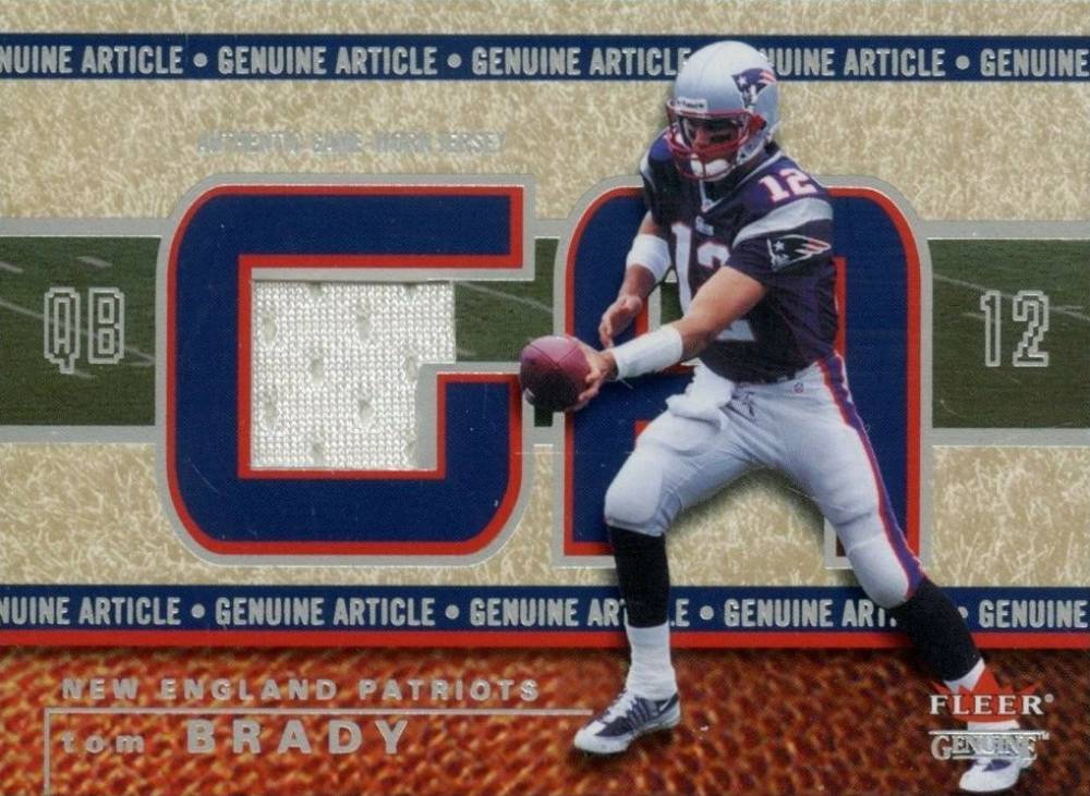 2002 Fleer Genuine Genuine Article Tom Brady #GA-TB Football Card