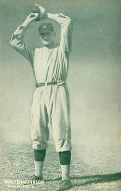 1927 Exhibits (Green Tint ; Set 6) Walter Johnson # Baseball Card