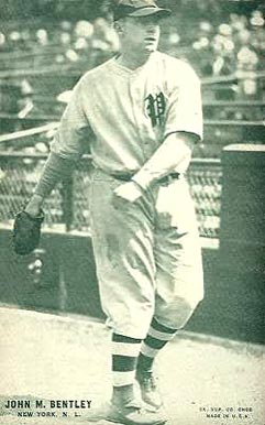 1927 Exhibits (Green Tint ; Set 6) Jonh M. Bentley # Baseball Card