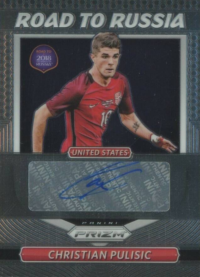 2018 Panini Prizm World Cup Road to Russia Signatures Christian Pulisic #RR-CP Soccer Card