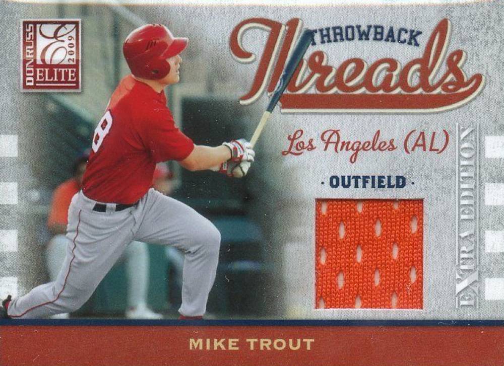 2009 Donruss Elite Extra Edition Throwback Threads Mike Trout #TT-MT Baseball Card