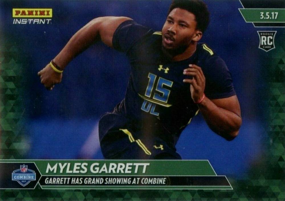 2017 Panini Instant NFL Combine Myles Garrett #6 Football Card
