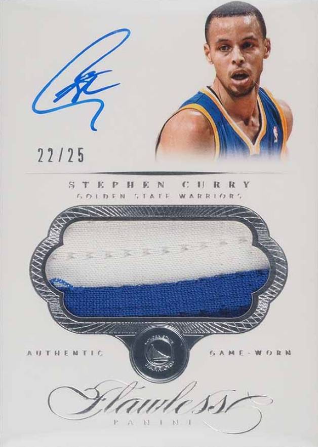 2013 Panini Flawless Patch Autograph Stephen Curry #PA-SC Basketball Card