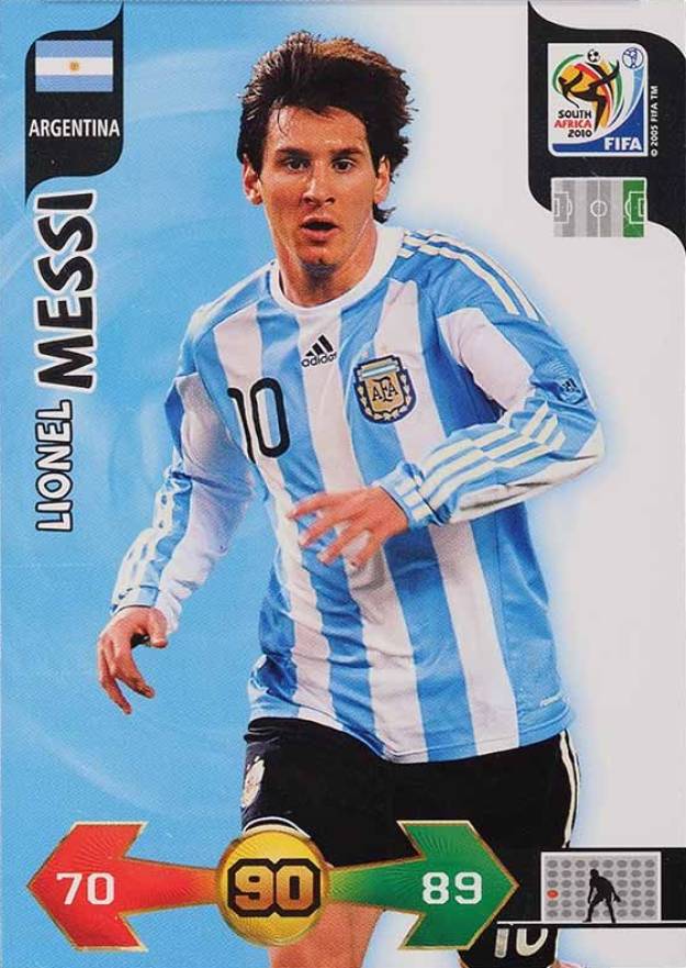 2010 Adrenalyn Xl World Cup Lionel Messi # Soccer Card
