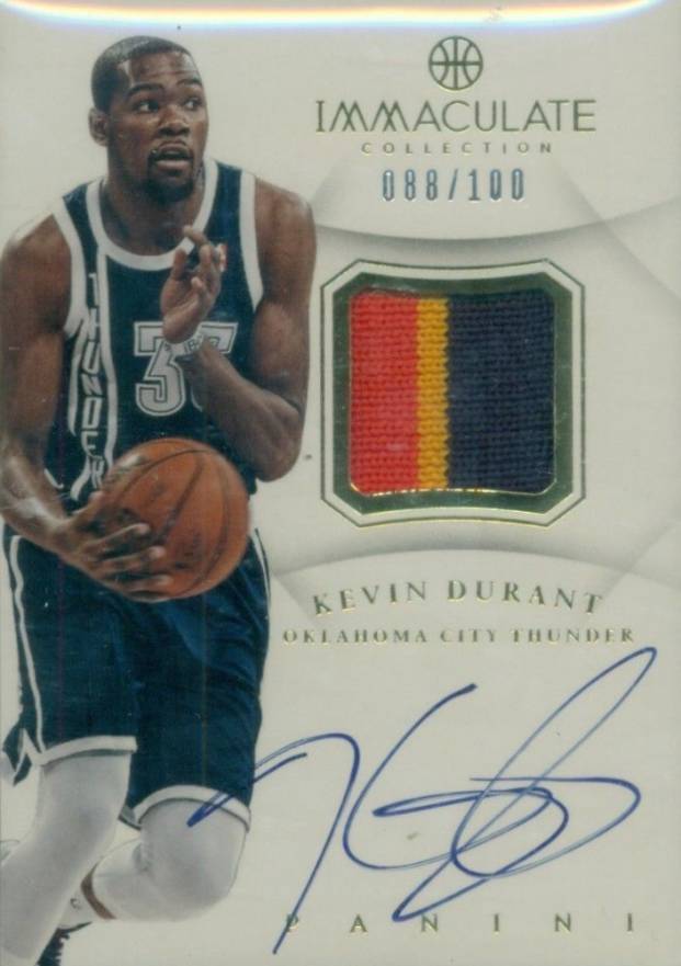 2012 Panini Immaculate Collection Autograph Patch Kevin Durant #AP-KD Basketball Card