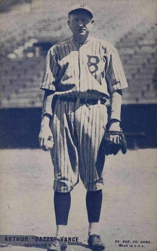 1928 Exhibits Blue Set 7 Arthur "Dazzy" Vance # Baseball Card