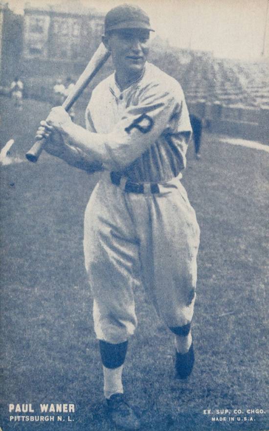 1928 Exhibits Blue Set 7 Paul Waner # Baseball Card