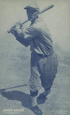 1928 Exhibits Blue Set 7 Joseph Hauser # Baseball Card