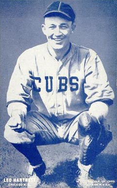 1928 Exhibits Blue Set 7 Leo Hartnett # Baseball Card