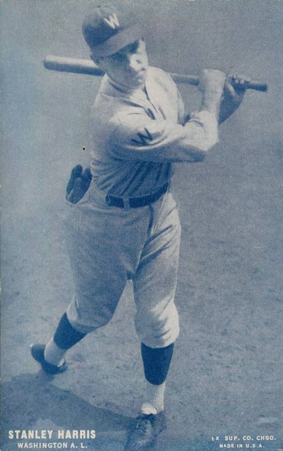 1928 Exhibits Blue Set 7 Stanley Harris # Baseball Card