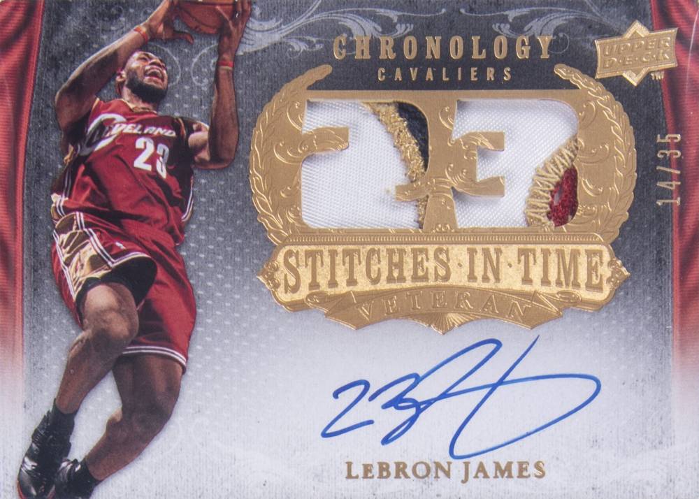 2007 Upper Deck Chronology Stitches in Time LeBron James #LJ Basketball Card