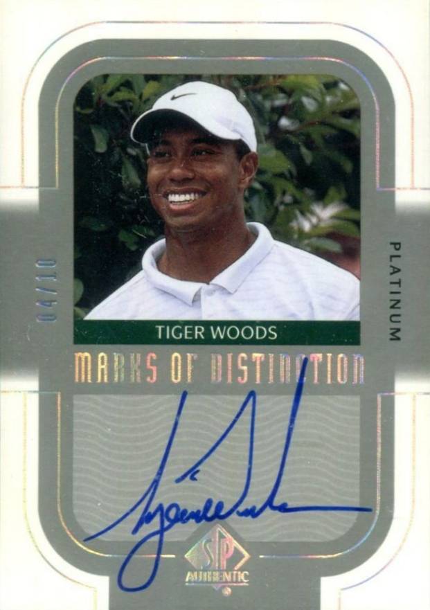 2003 SP Authentic Marks Of Distinction Tiger Woods #MD-TW	 Golf Card