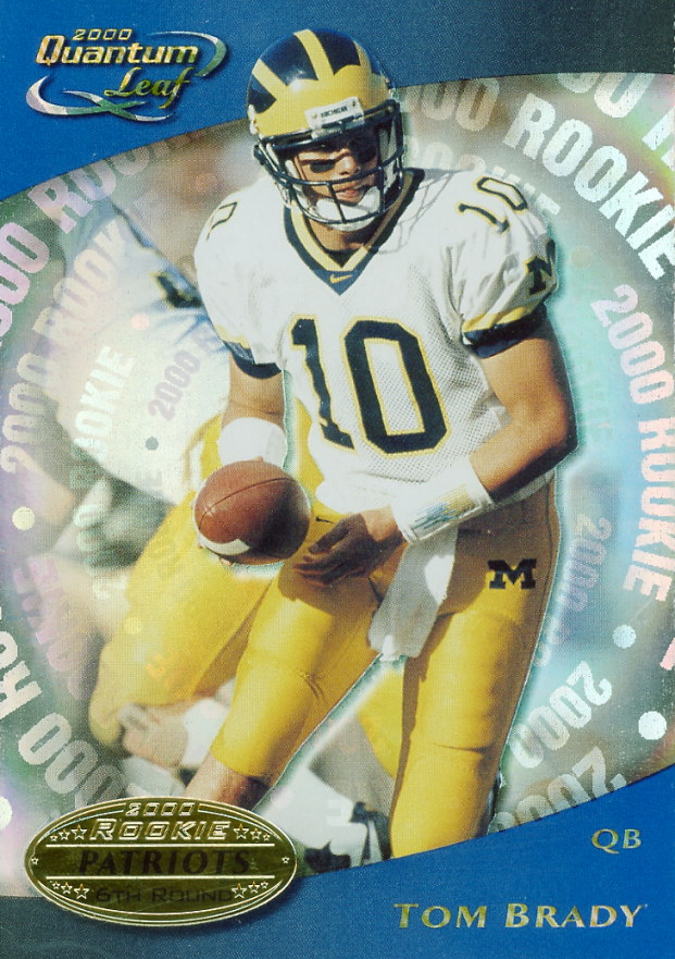 2000 Quantum Leaf Tom Brady #343 Football Card