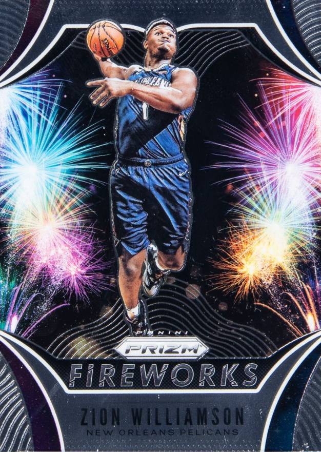 2019 Panini Prizm Fireworks Zion Williamson #26 Basketball Card
