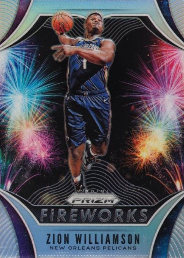 2019 Panini Prizm Fireworks Zion Williamson #26 Basketball Card