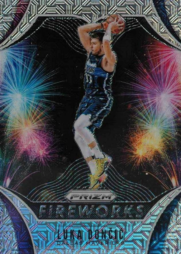 2019 Panini Prizm Fireworks Luka Doncic #22 Basketball Card
