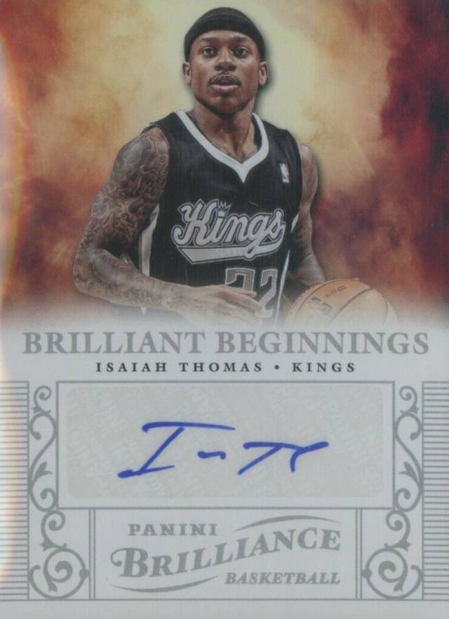 2012 Panini Brilliance Brilliant Beginnings Autographs Isaiah Thomas #26 Basketball Card