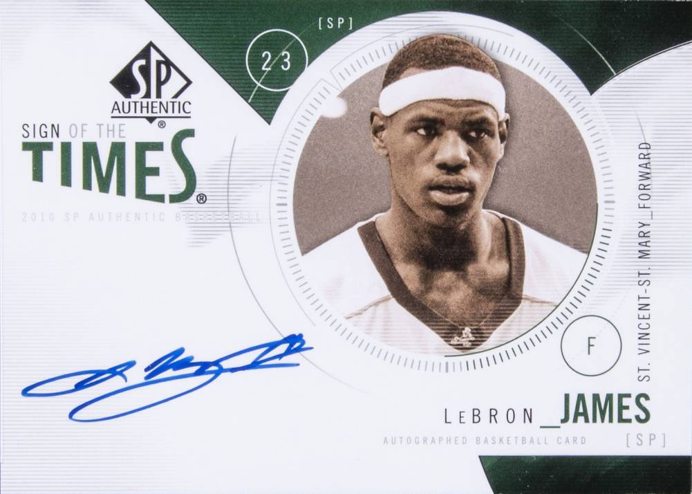2010 SP Authentic Sign of the Times LeBron James #S-LJ Basketball Card