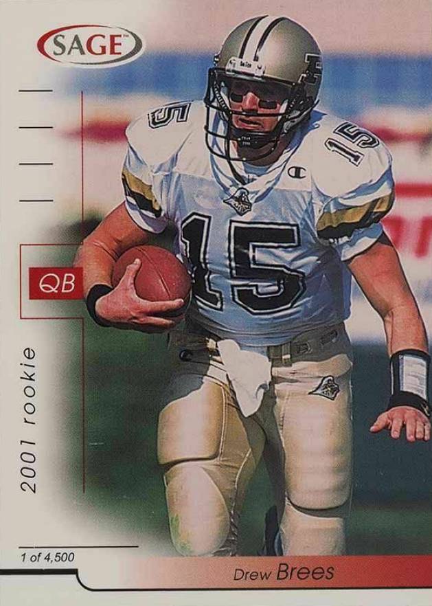 2001 SA-GE Drew Brees #8 Football Card