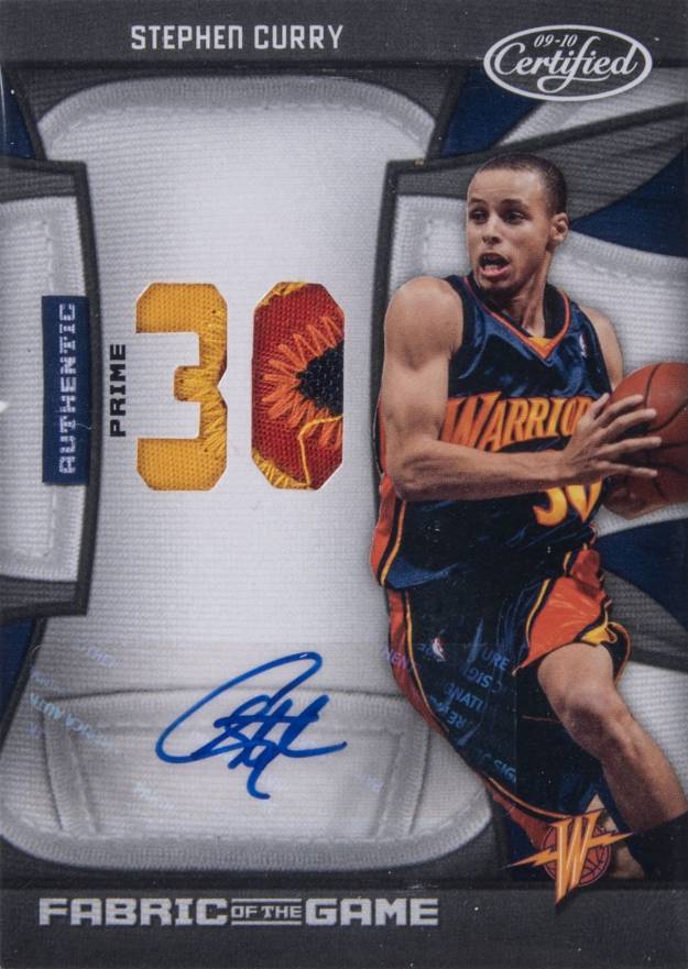 2009 Panini Certified Fabric of the Game Stephen Curry #FOGSC Basketball Card