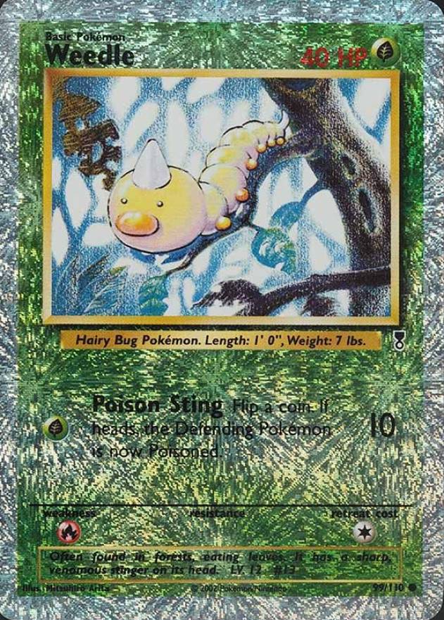 2002 Pokemon Legendary Collection  Weedle-Reverse Foil #99 TCG Card
