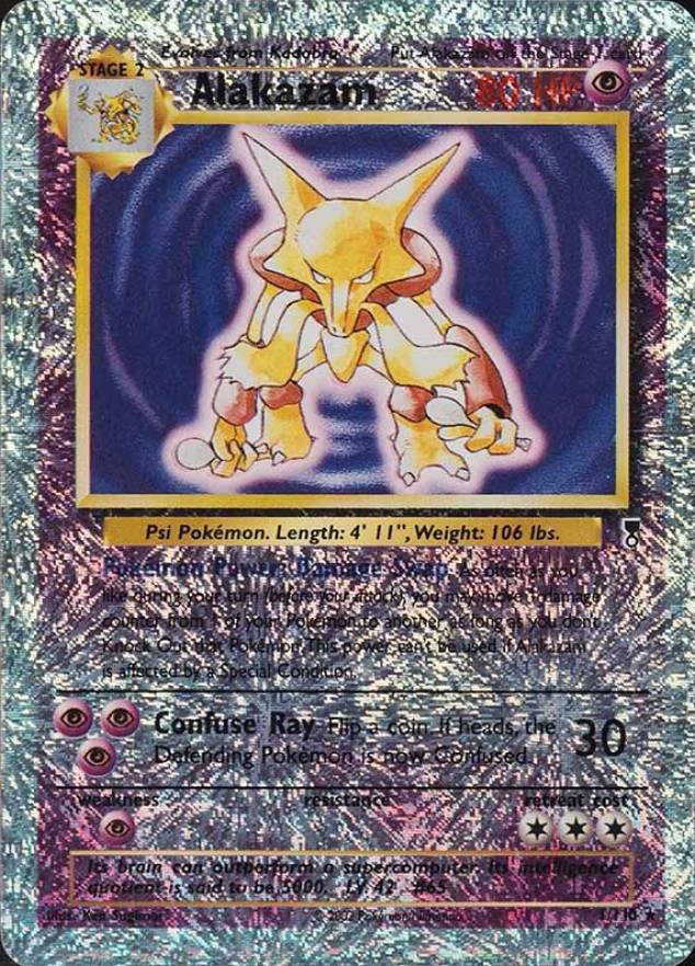 2002 Pokemon Legendary Collection  Alakazam-Reverse Foil #1 TCG Card