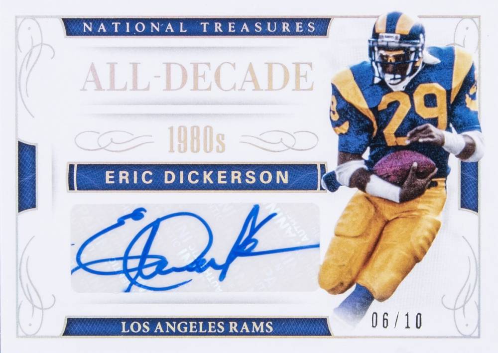 2016 Panini National Treasures All-Decade Signatures Eric Dickerson #27 Football Card
