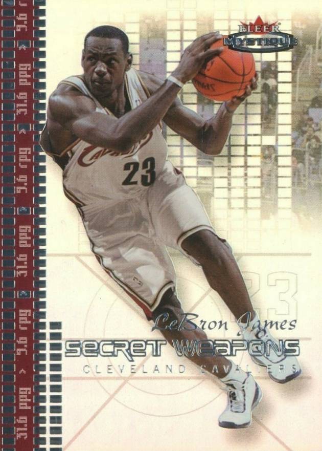 2003 Fleer Mystique Secret Weapons LeBron James #1 Basketball Card