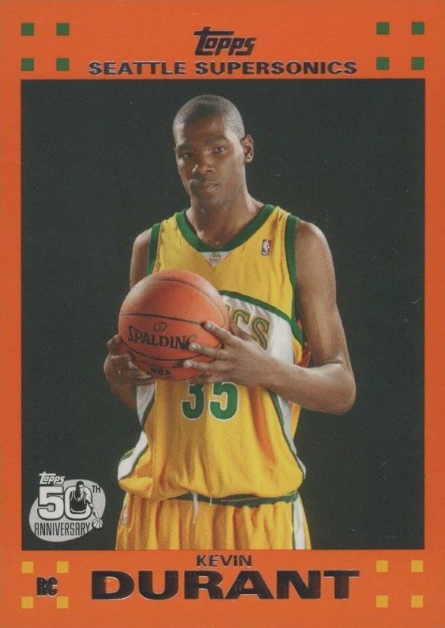2007 Topps Rookie Card Kevin Durant #2 Basketball Card