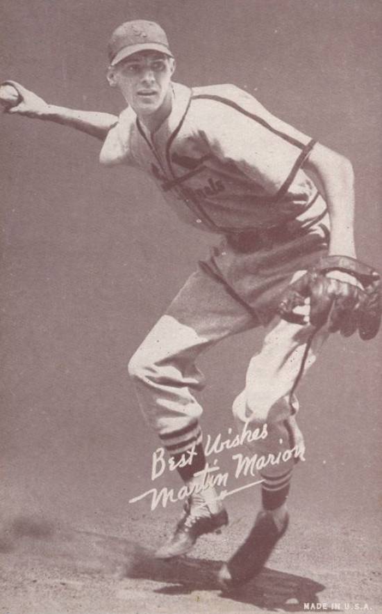 1939 Exhibits Salutation Martin Marion # Baseball Card