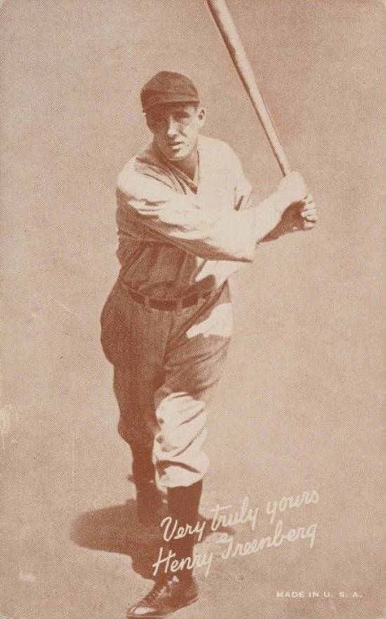 1939 Exhibits Salutation Hank Greenberg # Baseball Card