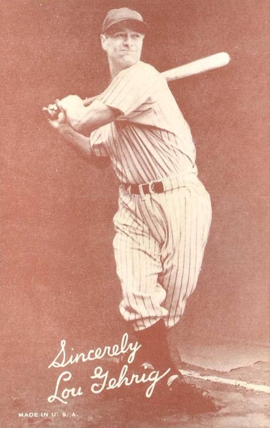 1939 Exhibits Salutation Lou Gehrig # Baseball Card