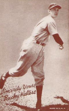 1939 Exhibits Salutation "Bucky" Walters # Baseball Card