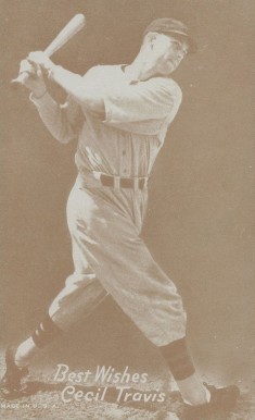 1939 Exhibits Salutation Cecil Travis # Baseball Card