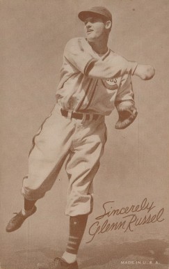 1939 Exhibits Salutation Glenn Russell # Baseball Card