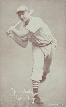 1939 Exhibits Salutation Johnny Mize # Baseball Card