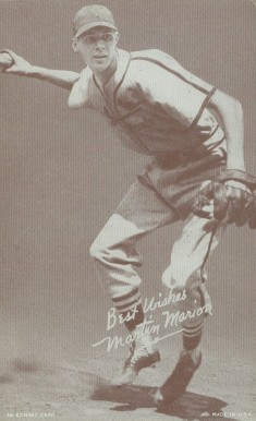 1939 Exhibits Salutation Martin Marion # Baseball Card