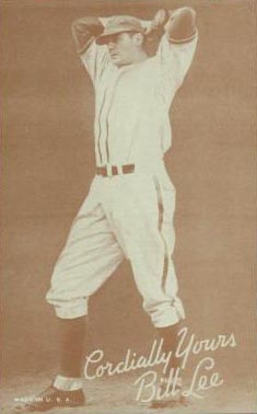 1939 Exhibits Salutation Bill Lee # Baseball Card
