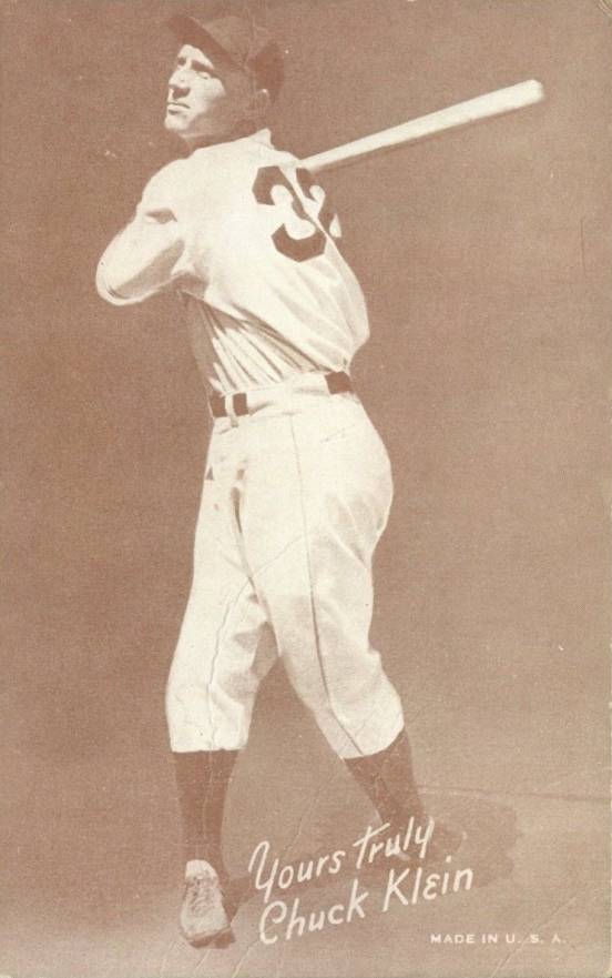 1939 Exhibits Salutation Chuck Klein # Baseball Card