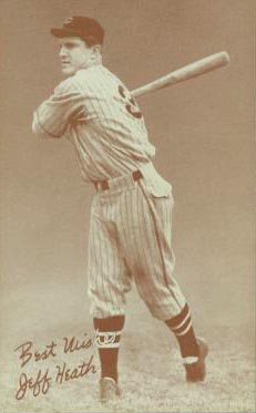 1939 Exhibits Salutation Jeff Heath # Baseball Card