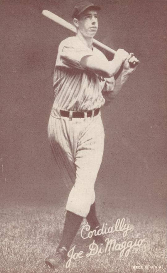 1939 Exhibits Salutation Joe DiMaggio #15 Baseball Card