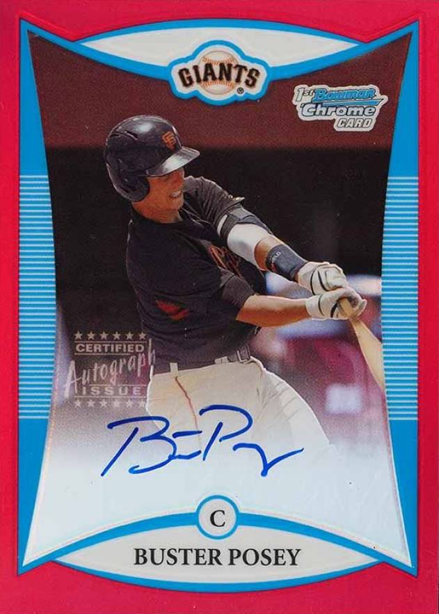 2008 Bowman Chrome Draft Buster Posey #128 Baseball Card